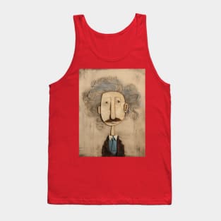 Abstract Einstein Portrait 3 Tank Top